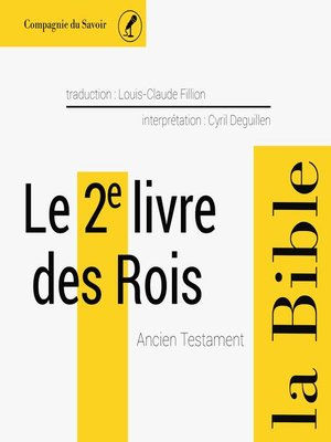 cover image of Le 2e livre des Rois